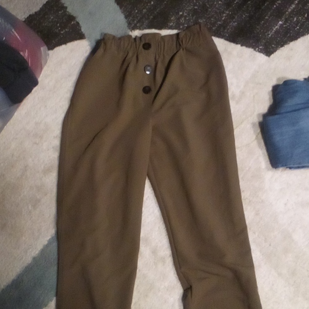 Khaki work pants.